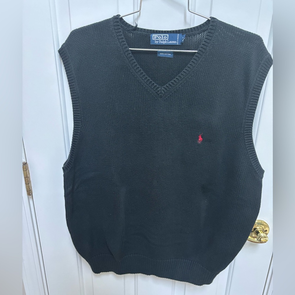 Ralph Lauren Black V-Neck Sweater Vest